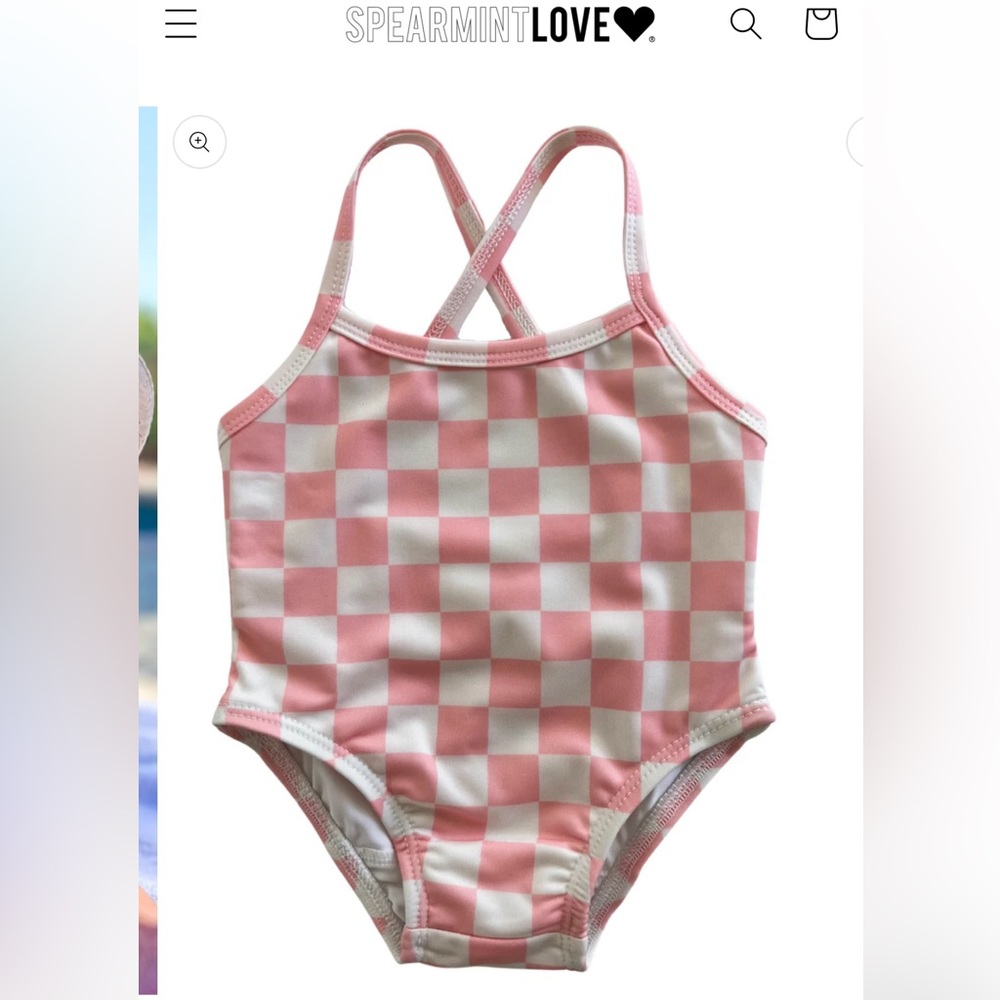 Spearmint Love Checkerboard Swim